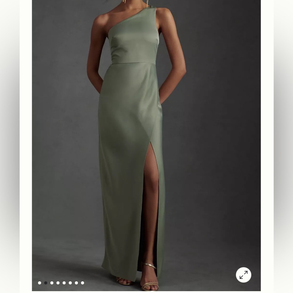 BHLDN Dylan satin charmeuse dress. Bridesmaid dress